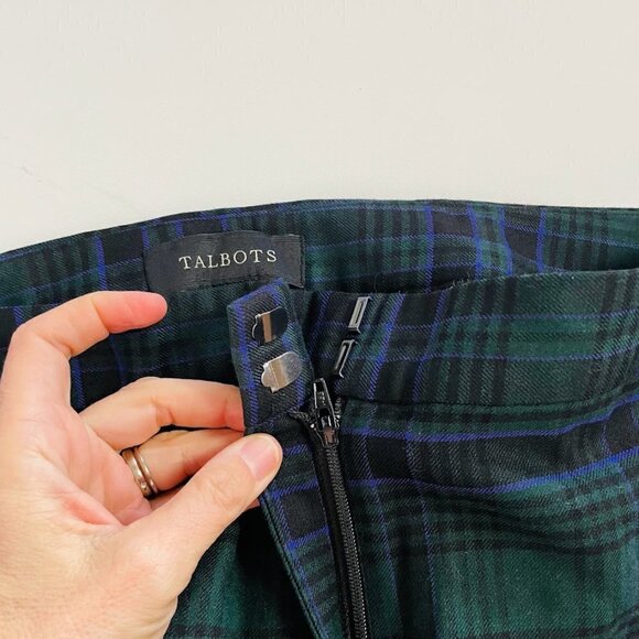 NWT Talbots Pant Trouser Tartan Watch Plaid Wool Stretch Winter Holiday Ribbon - Picture 4 of 11